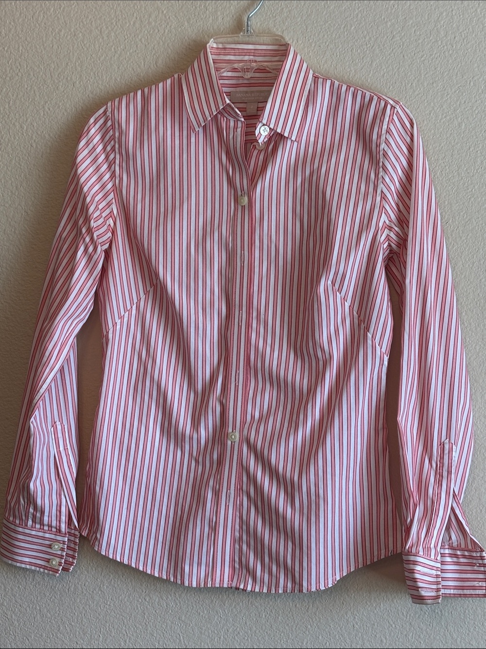 Men's Pink Stripe Button-Up Shirt